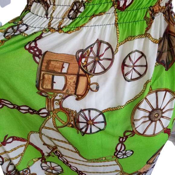 Romantic Sini Women's Green Knee-length Fit & Flare Sun Dress, Size: Large, New - Picture 5 of 8